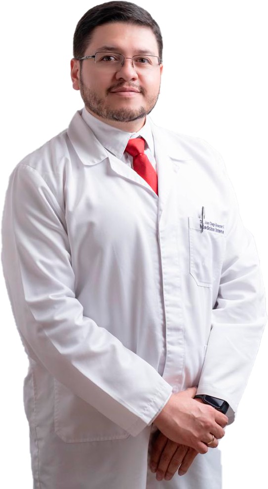 Foto del Dr. Juan Diego Moscoso V., especialista en Medicina Interna