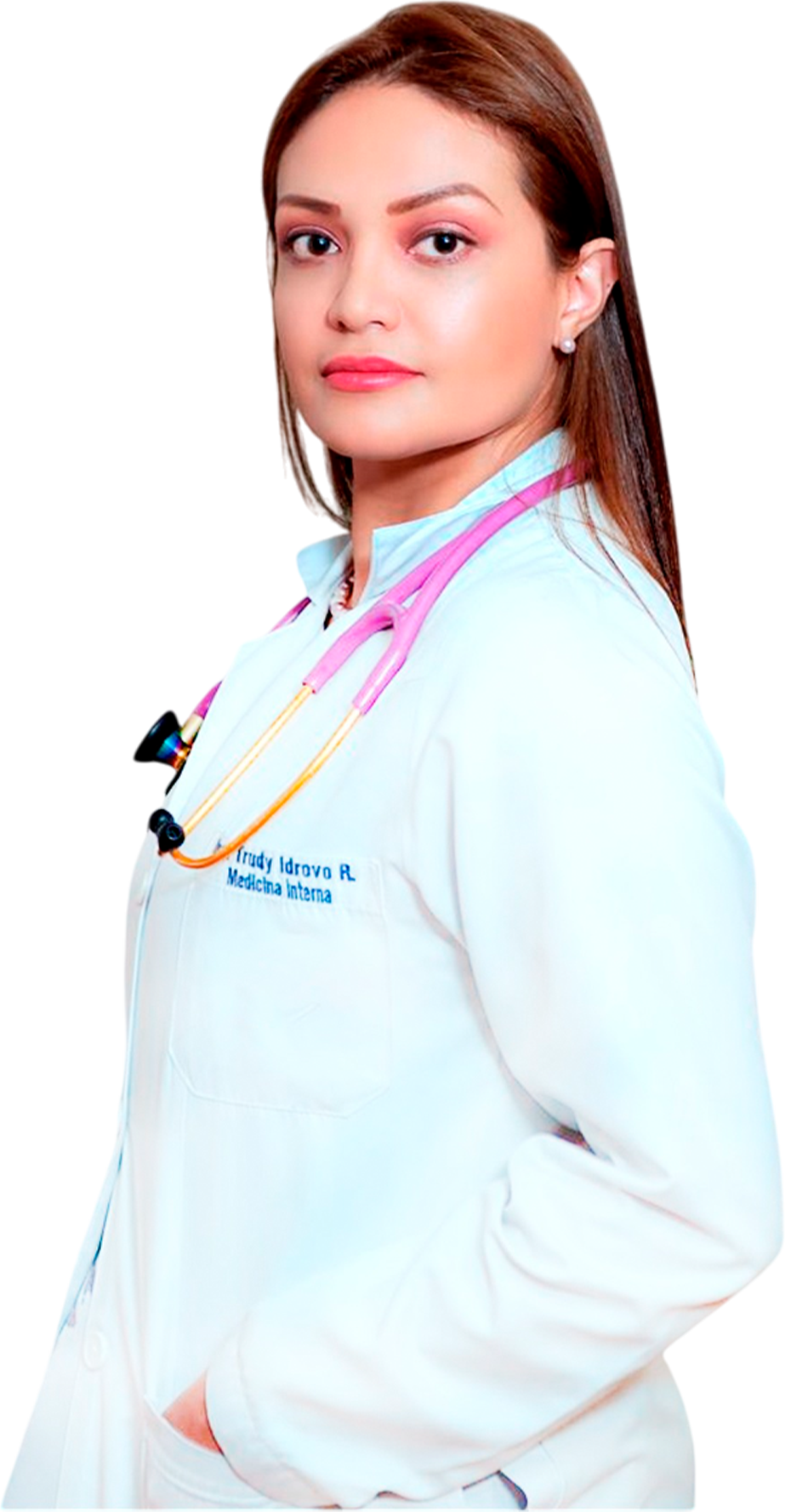Foto del Dr. Trudy Pamela Idrovo Rojas, especialista en Medicina Interna