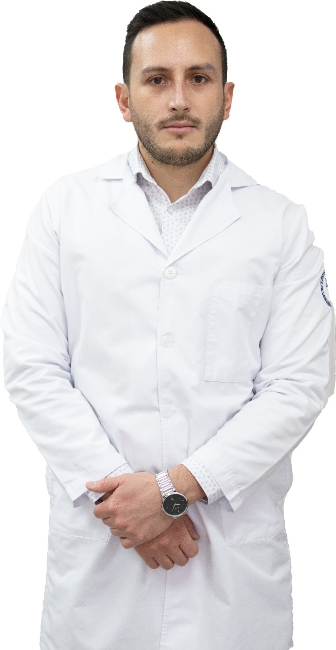 Foto del Dr. Xavier Esteban Sacoto García, especialista en Anestesiología, Terapia del Dolor y Cuidados Paliativos